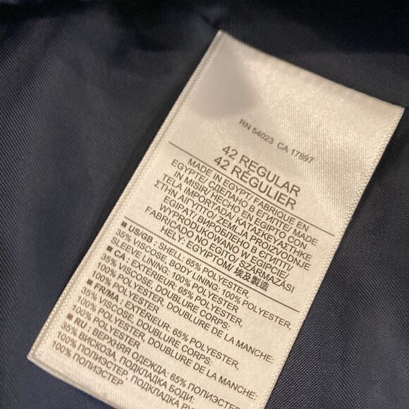 Banana republic tailored fit navy blue summer suit set 42R 33x34 - Picture 6 of 11